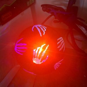 LED Projection NeonGlo Skeleton Hands Halloween Decoration